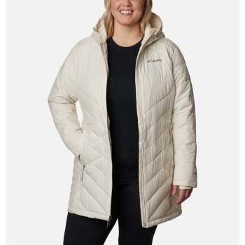 Columbia Heavenly Long Hooded Plus Size, Chamarras Creme Para Mujer | 918570-QCU